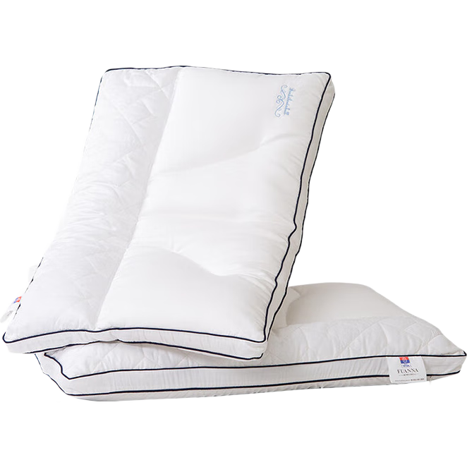 FUANNA Pillow, Buckwheat Pillow, Russian Buckwheat Hull Pillow Core, 60S Pure Cotton Cervical Pillow, Adult Neck Support Pillow, 1 Piece, 70*45cm