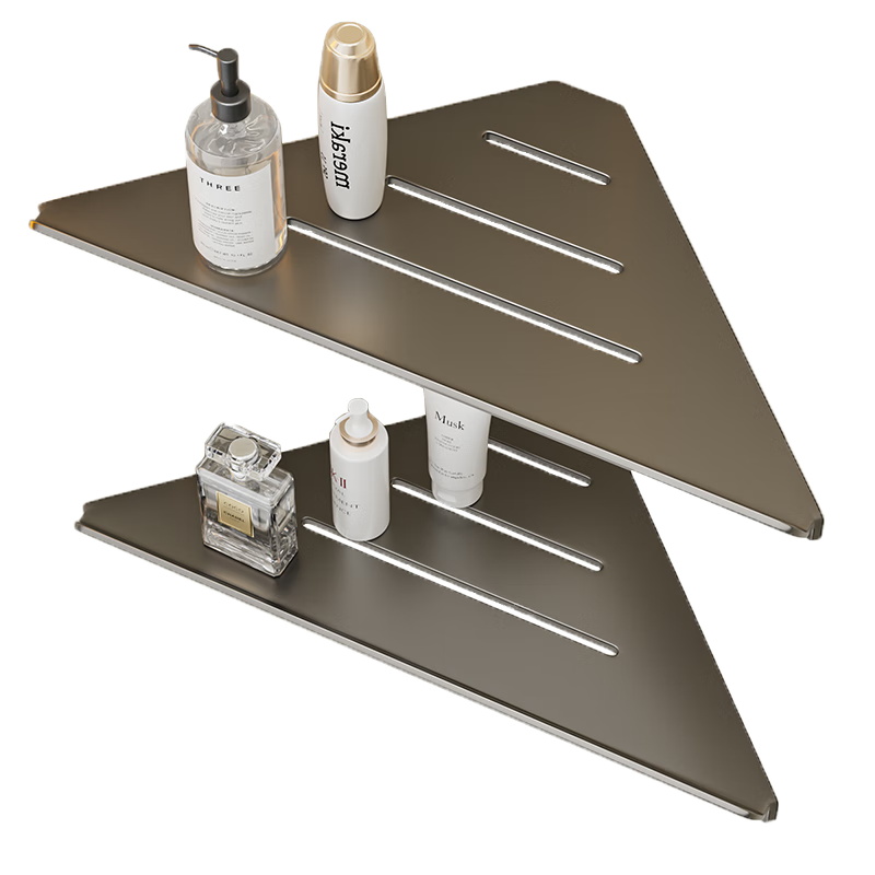 Baizi Bathroom Storage Rack, No Drilling Required, Triangular Stainless Steel Shelf for Toilet, Washroom And Bathroom Storage Organizer