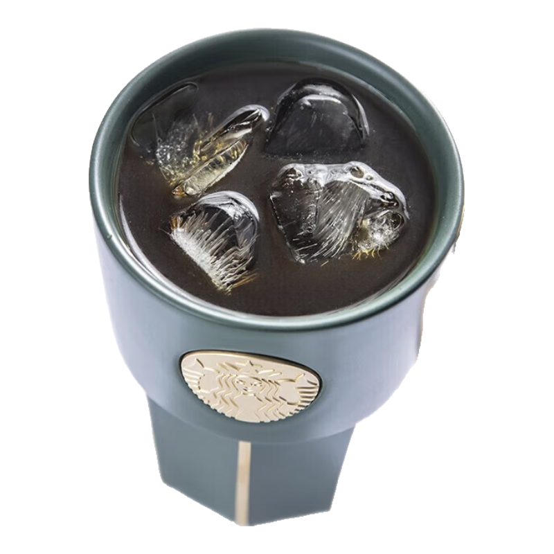 Starbucks Dark Green Goddess Signature Mug, 390ml Office Water Cup, Men's Coffee Mug, Ceramic Cup, Mid-Autumn Festival Gift
