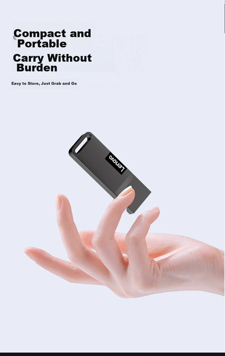 Lianxiang (Lenovo) 16GB USB2.0 Mobile Flash Drive K110, Compact And Portable, Shockproof And Drop-Resistant, Metal Mini Car USB Drive 6
