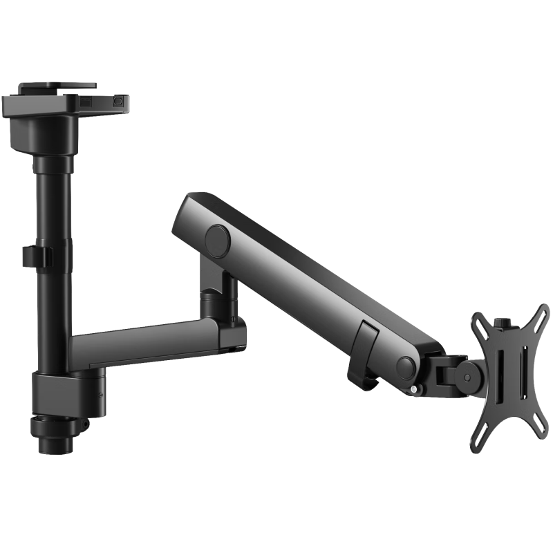 Brateck Beihu Monitor Stand, Inverted Mechanical Arm, Computer Stand Desktop Clamp Base, Inverted Screen Lifting Arm E500pd Black 17-40 Inch, Dormitory Suspended Bracket