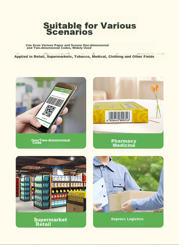 Newland NLS-FR40 QR Code Scanning Platform Barcode Scanner, Supermarket Cashier WeChat Payment Scanner Gun Express Delivery Scanner, USB Port 4