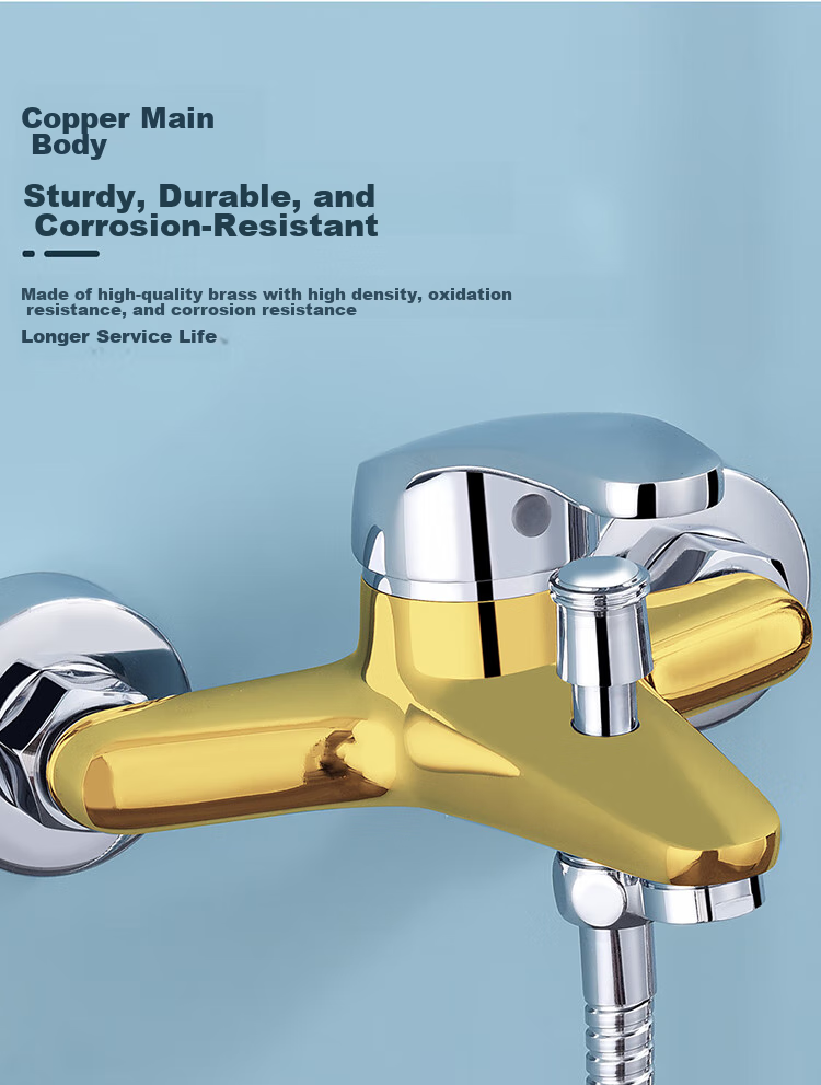 Larsd Shower Faucet Mixer Valve Set, Bathroom Cold And Hot Three-Way Shower Switch, Bathtub Mixer Faucet LD10203 4
