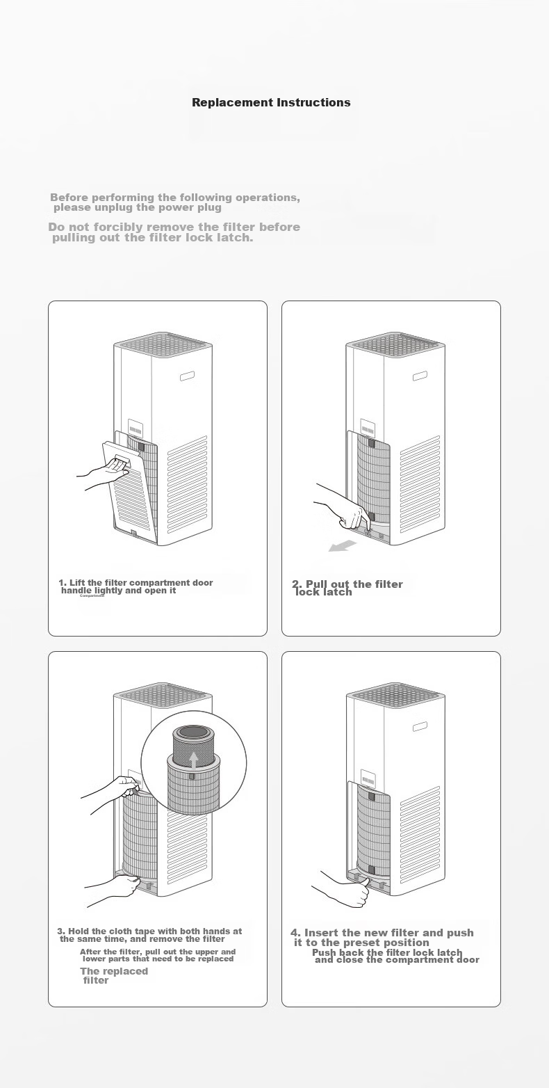 352 X63 Pet Air Purifier Filter Cartridge, Efficient Odor Removal And Filtration, Inner Tube 4