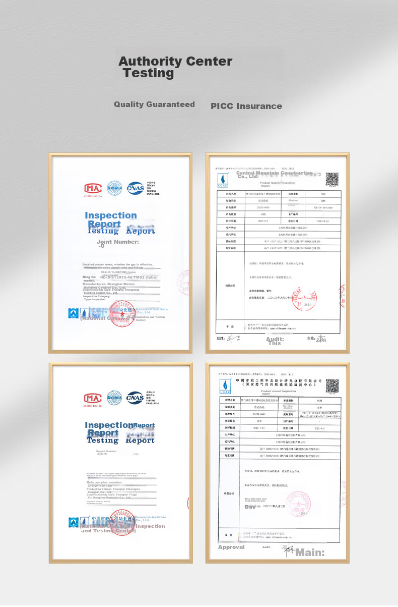 Weixing Integrated Gas Pipe, 1.5 Meters, Water Heater Wall-Mounted Boiler Gas Stove, National Standard 3C Stainless Steel Connecting Pipe, Explosion-Proof Pipe 3