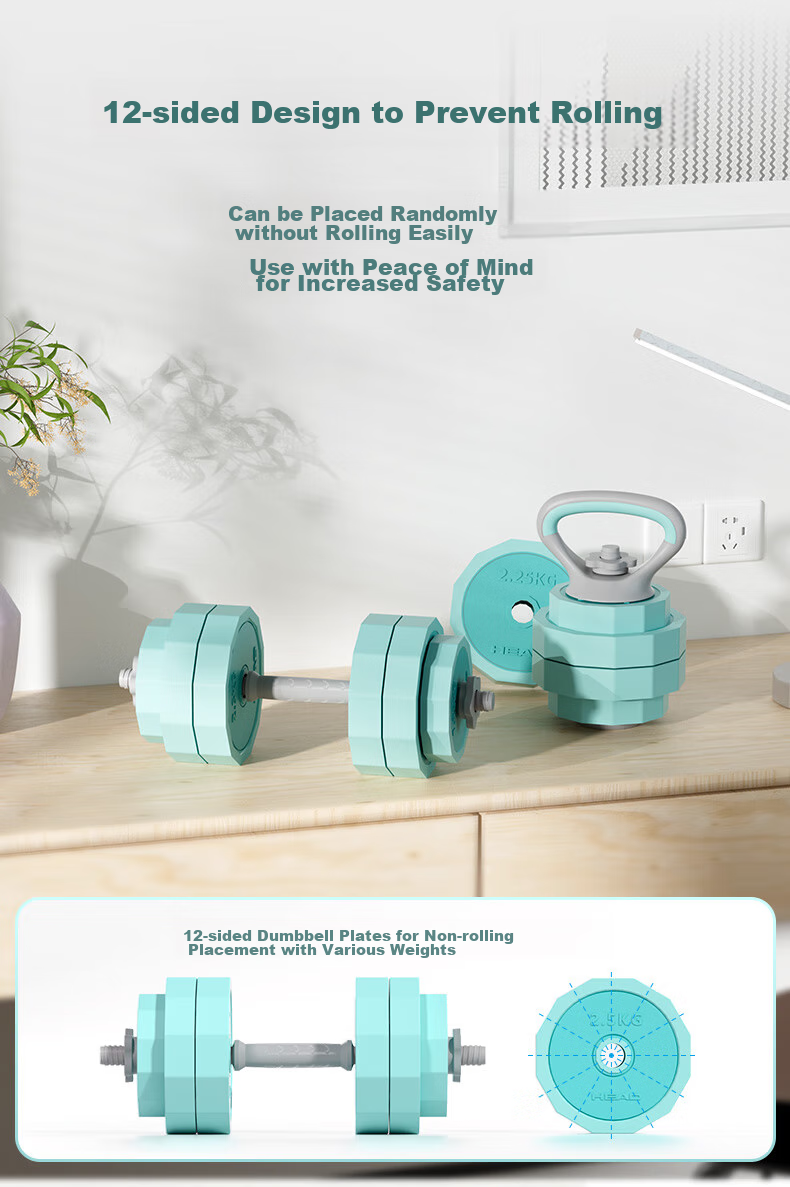 HEAD Dumbbell Barbell Set for Men And Women, Adjustable And Detachable Home Fitness Equipment, 10kg*2 13