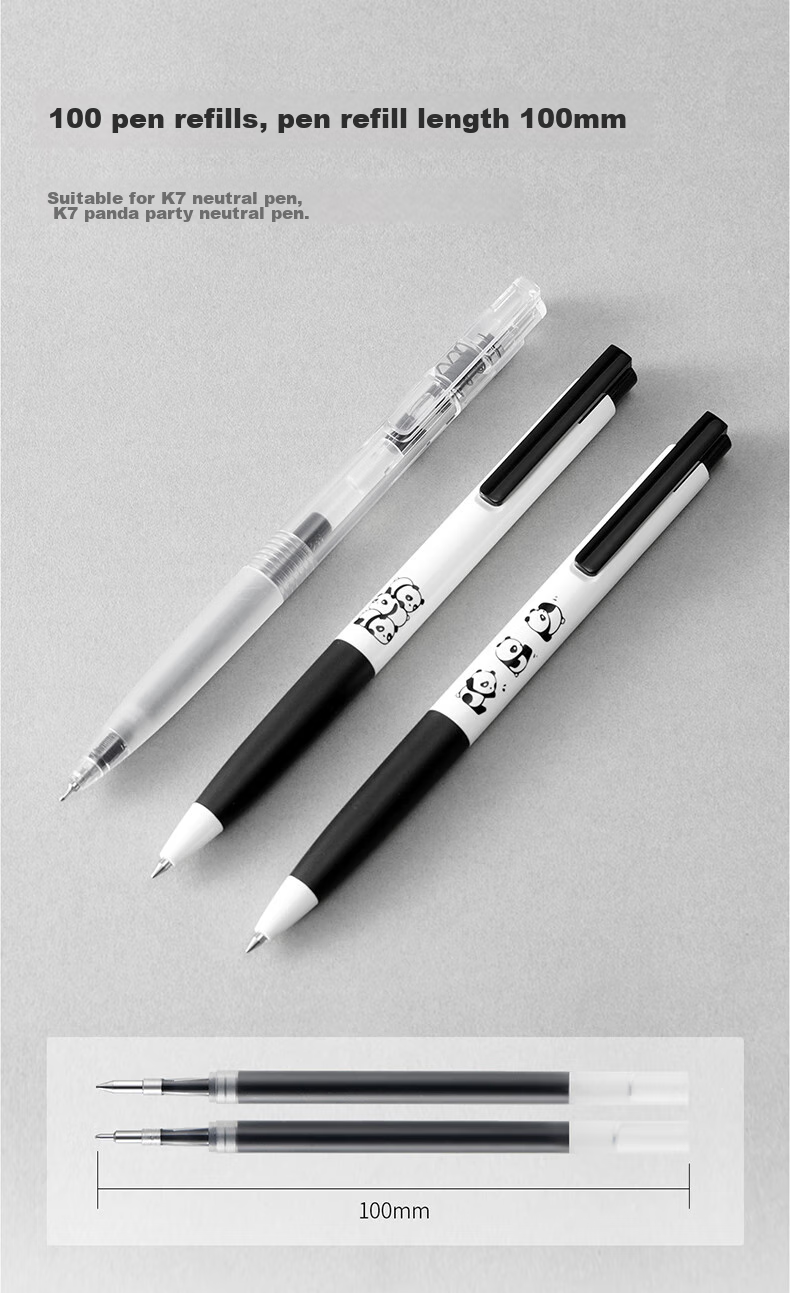 KACO SDRY 100 Gel Pen Refill ST Tip 0.5mm Black (Single Bag) 10 Pieces Color Box Packaging 4