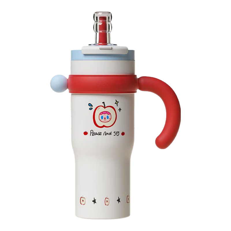 BABLOV Children's Insulated Cup for Girls, Large Capacity Straw Cup with High Aesthetic Value, Ceramic Coated Inner Liner, Gift Ice Cup