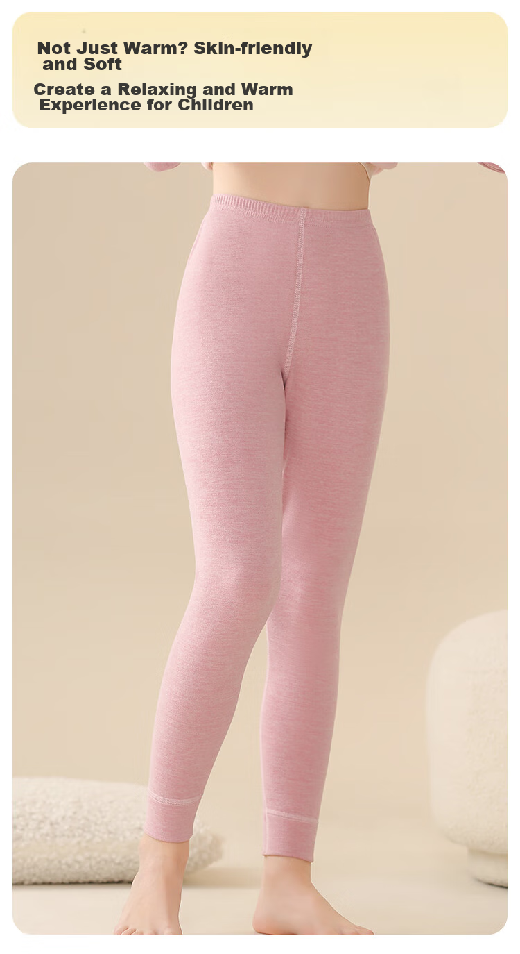 LangSha [Double-Sided Brushed] Children's Thermal Pants, Girls' Autumn Trousers, for Older Kids And Teens, Home Cotton-Padded Pants, School Uniform Essential 8