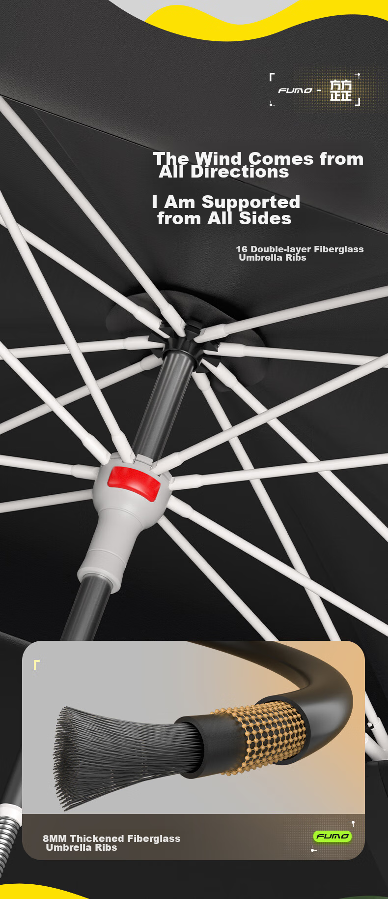 JIADIAONI Square Umbrella Fishing Umbrella Large Fishing Umbrella 2024 Sun Umbrella Outdoor Sun Protection Specialized Rain Umbrella 2.2 Meters 9
