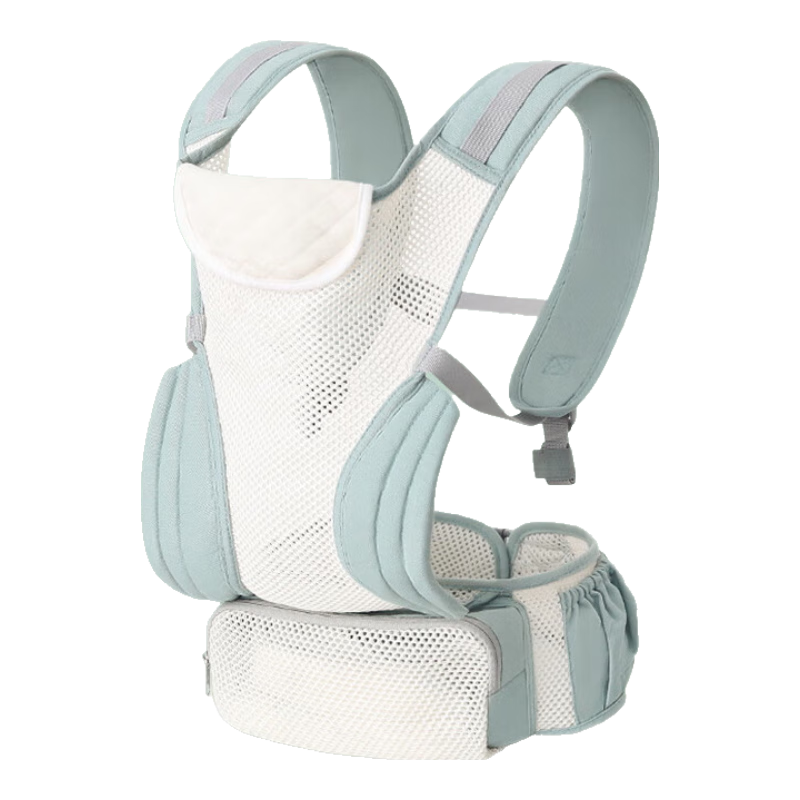 Aibaoshi Baby Carrier, Newborn Outing And Postpartum Support, Portable Storage, Light Green M394