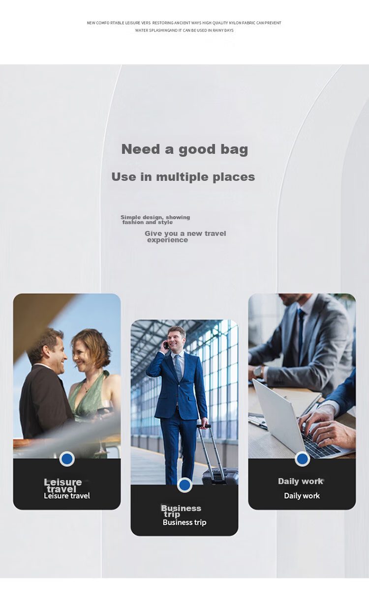GOLF Business Briefcase, Large Capacity Handbag for Men, Can Hold 15-Inch Laptop, Horizontal Style with Multiple Compartments, Casual Shoulder Crossbody Bag for Men, 5I768305J, Navy Blue 4