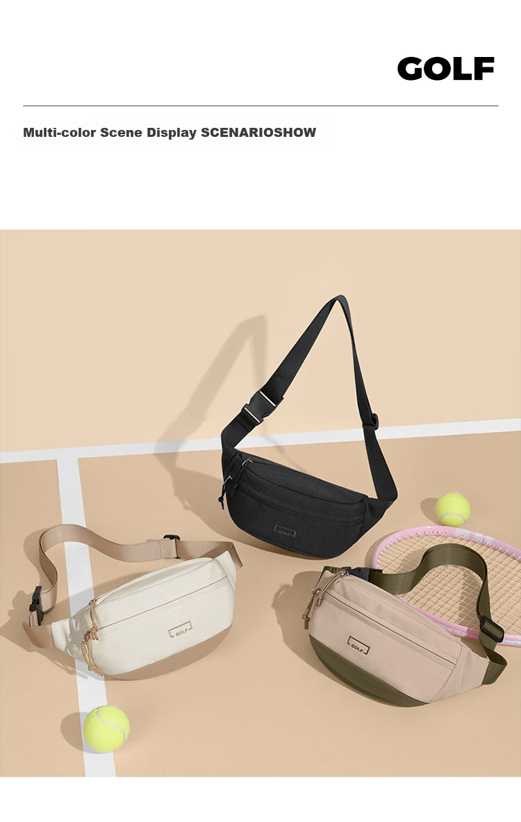 GOLF Chest Bag, Unisex Crossbody Bag, Casual Lightweight Phone And IPad Bag, Versatile Cycling Sports Waist Pack, Running Bag 31