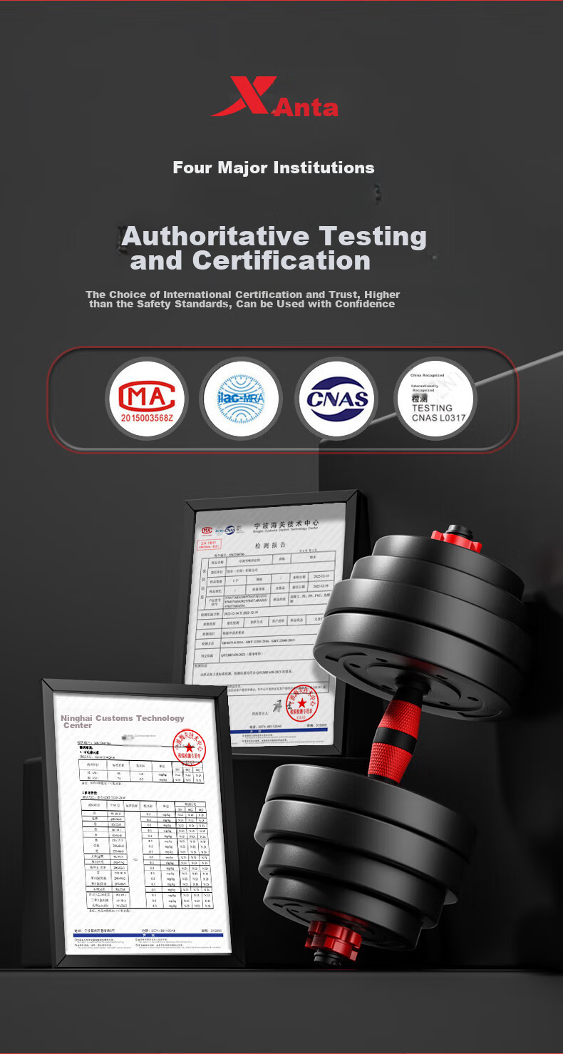 XTEP Dumbbell And Barbell Fitness Equipment Set for Men And Women, Adjustable And Detachable Home Weightlifting Training Kit with 15KG*2 17