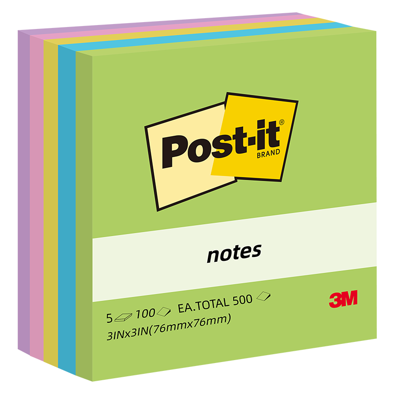 3M Sticky Notes, Memo Pads/Note Paper/Notepad/Notebook, Office Supplies, Study Stationery, Fun Floral Fantasy Series, 5 Classic Colors, 654-5AU R9