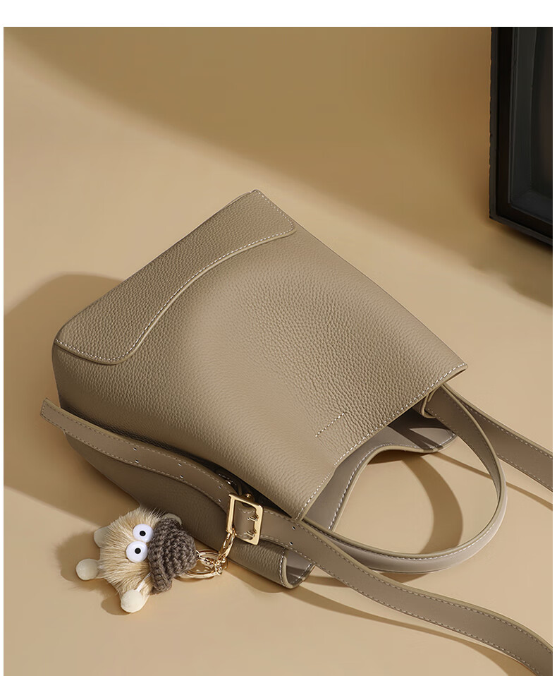 Aiqinghai Top-Grain Leather Handbag, Women's Shoulder Crossbody Bag, Large Capacity Tote Bag, Practical Birthday And Mother's Day Gift for Mom 2