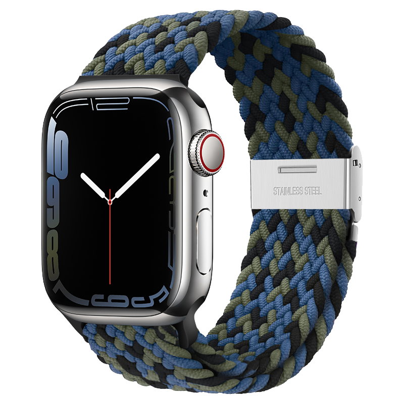 BHO Compatible Apple Watch S12 Band, Braided Loop Strap for Apple Watch S12/S11, IWatch S10/9/8/7 Ultra 4/SE 3/2 Nylon Strap