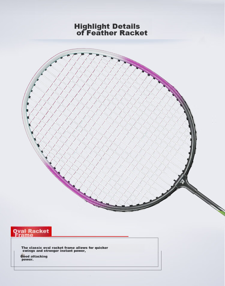 DHS Badminton Racket Pair Upgraded Deep Groove Competition 1012 Racket Color Randomly Selected, Includes 3 Shuttlecocks 6