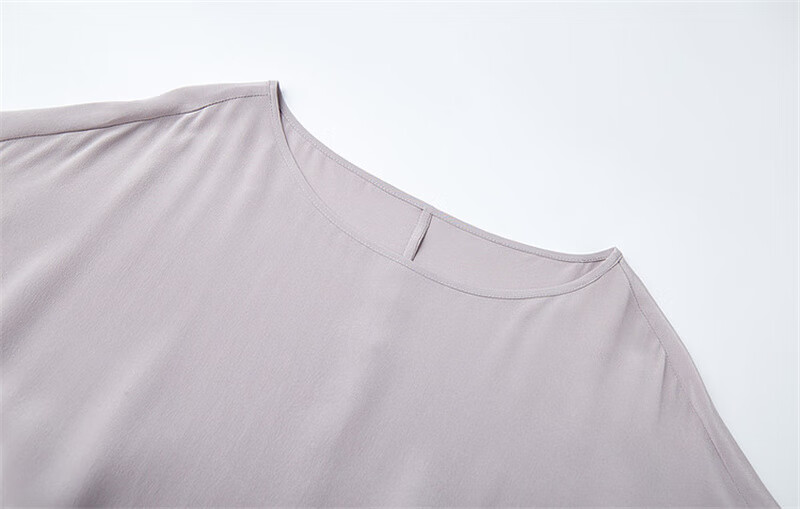 Dme Spring And Summer Silk Dress, High-End Mulberry Silk New Style Round Neck Seamless Shoulder Straight Silk Mid-Length Women's Dress 7