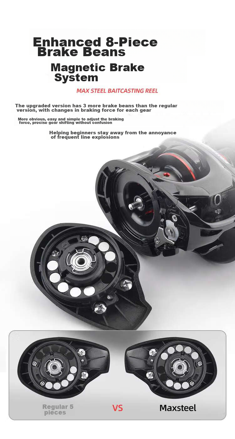 KastKing Glory Knight Baitcasting Reel, Magnetic Brake Fishing Line Reel, Long-Casting Anti-Pop-Up Reel for Bass And Snakehead Fish 5
