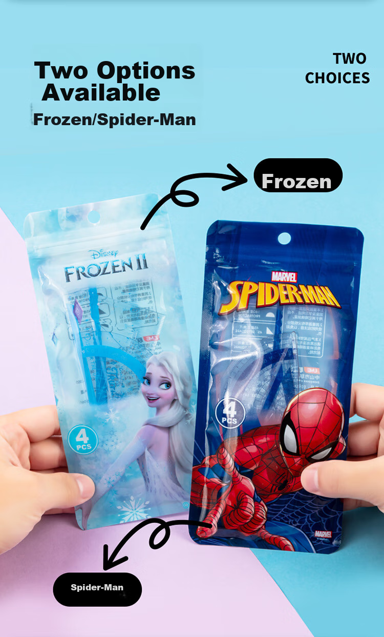 Disney Student Ruler Set with Straight Ruler, Triangle Ruler And Protractor Combination Pack Children's Exam Drawing Stationery Ruler Set Spider-Ma 2