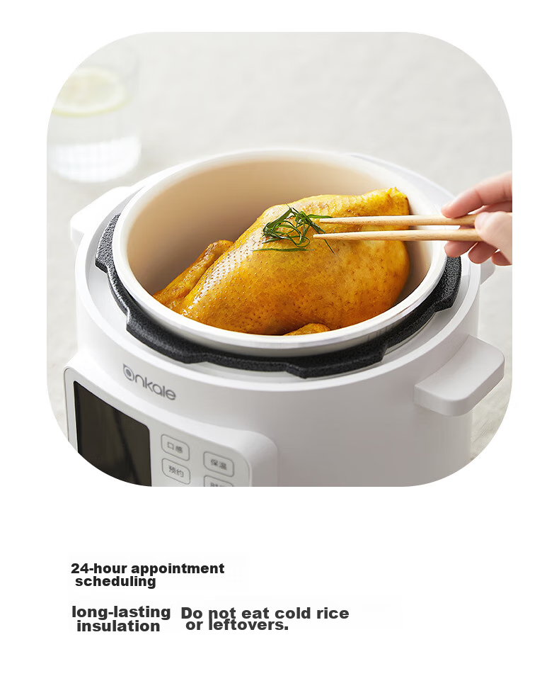 Ankale Electric Pressure Cooker 3L, Home Use One-Pot Dual-Lid Fully Automatic High-Pressure Rice Cooker for 1-3 People, Non-Stick Inner Pot, Removable Lid, Smart Pressure Control for Cooking Rice And Porridge 17