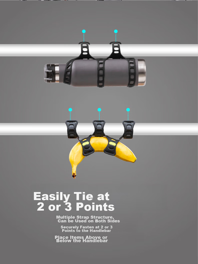 Bone Cycling Portable Storage Fruit Water Bottle Strap, Outdoor Off-Road Camping Bluetooth Speaker Binding Rope 4