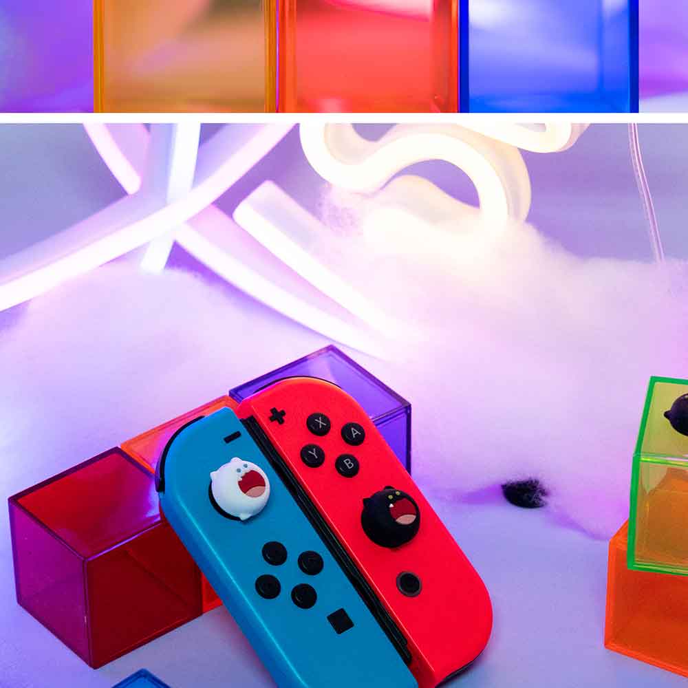 Jixiang Bobo Cat Switch Joy-Con Capsule, Compatible with OLED/NS/LITE Silicone Protective Cover for Joy-Con Controller, 4-Piece Set, Gaming Accessories 15