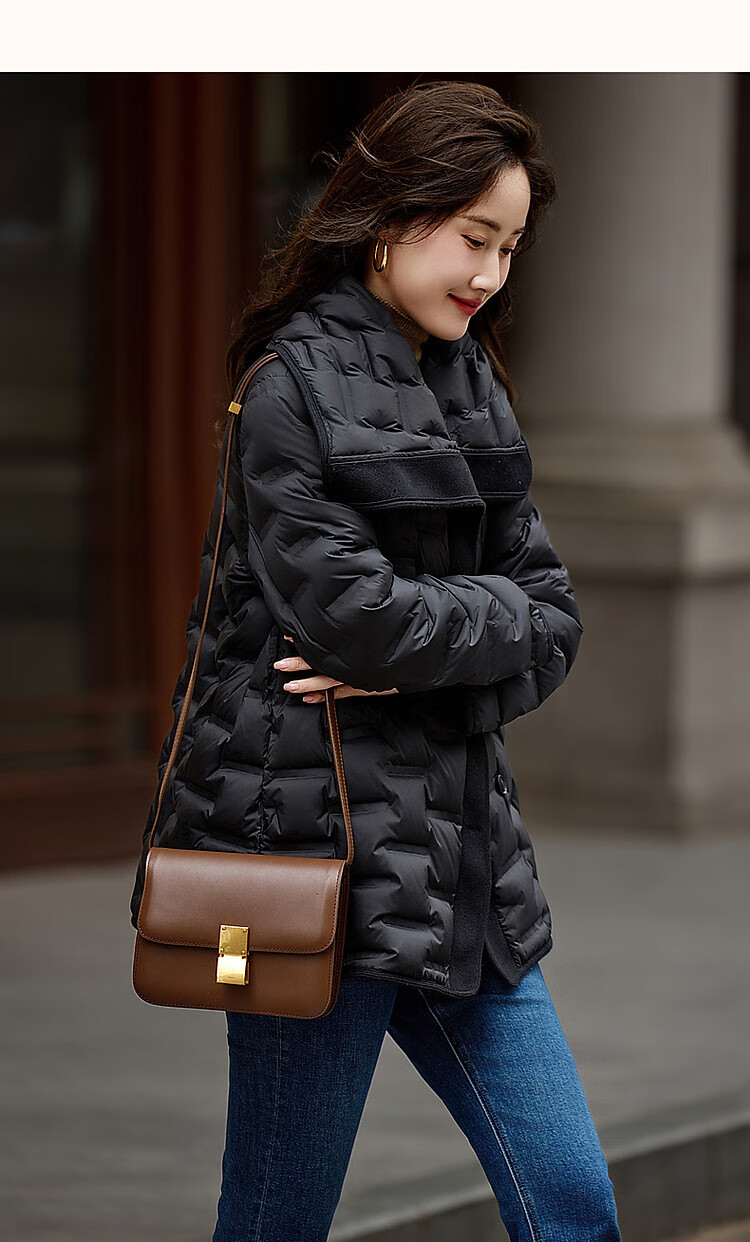 Dme [Black Pearl Edition Slim Waist] Winter Lightweight High Warmth 90% Duck Down Elastic Waistband Short Women's down Jacket 9