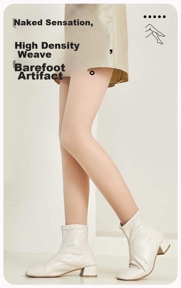 LangSha Light-Legged Bare-Feel Device for Women, Autumn And Winter Base Layer Pants, Thickened Fleece-Lined, Natural Skin-Tightening, Seamless White Skin, Thickened Fleece 1