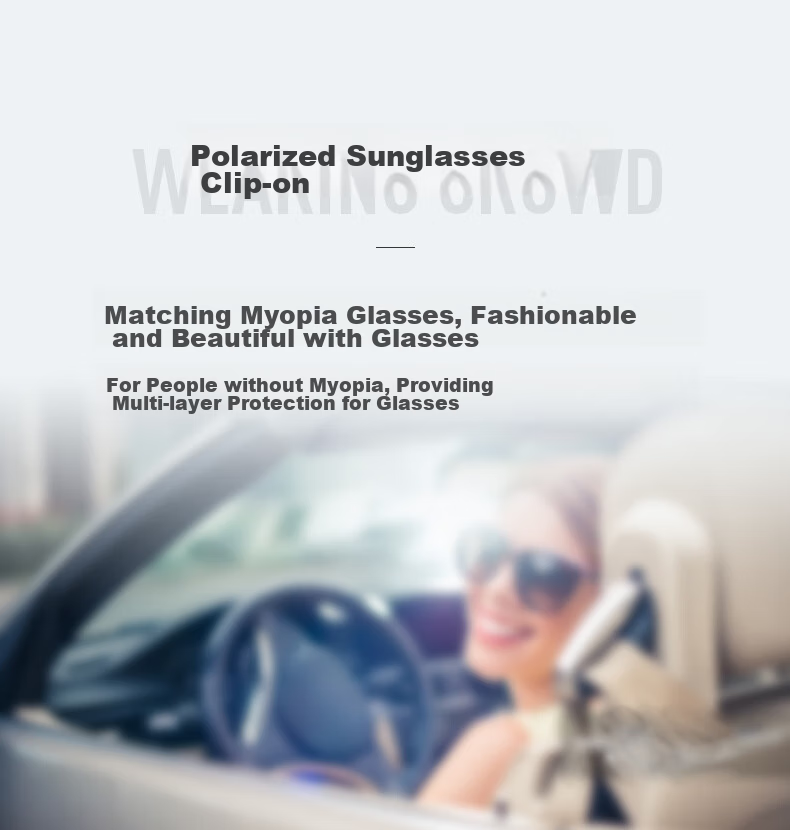 HORIEN Sunglasses Clip-On for Nearsighted Glasses, Driving, Cycling, Polarized UV Protection Sun Visor for Men And Wome 2