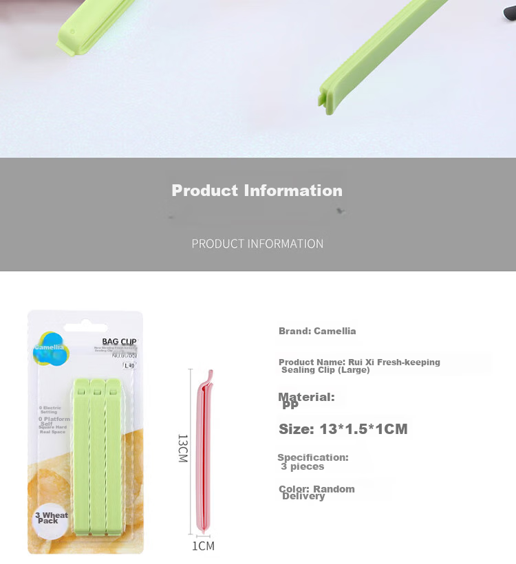 CHAHUA Food Sealing Clips, Food Sealing Clips, Moisture-Proof Clips, Large Size 3, Medium Size 4, Small Size 5, Combination Pack 3