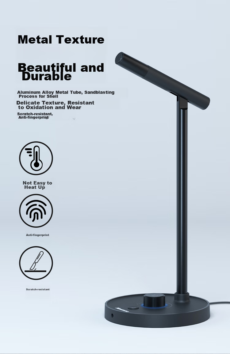 Newmine ZM09E Cantilever Stand, Computer Microphone, Gaming And Live Streaming Condenser Microphone for Karaoke, USB Noise-Cancelling Microphone, Desktop And Laptop Microphone 10