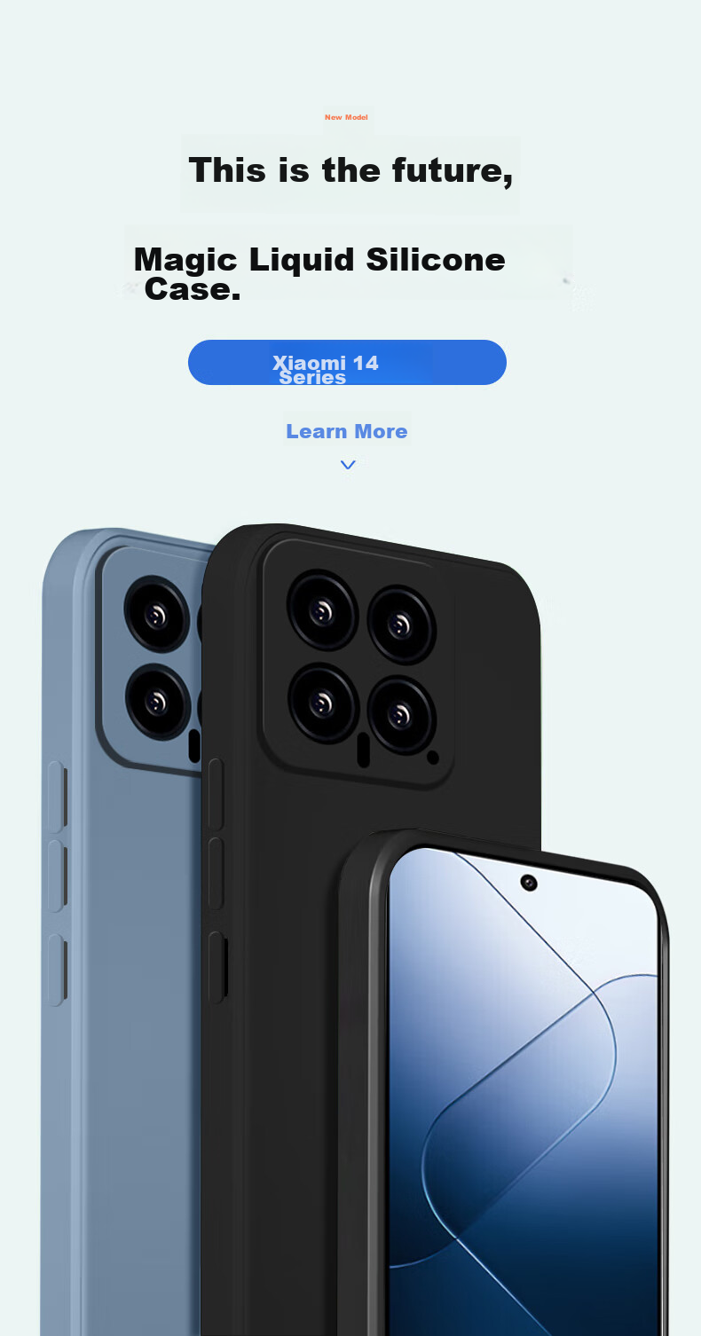 KEKLLE Phone Case for Xiaomi 14, Xiaomi 14 Protective Cover, Cloud-Feel Silicone Lens Full Protection Shockproof Ultra-Thin Soft Case for Men And Women, 14 [Elegant Black] Upgraded Cloud-Feel Silicone 1