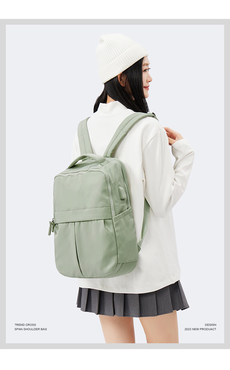 Landcase Travel Bag, Large Capacity Backpack for Women, Multifunctional Shoulder Bag, Short-Distance Luggage Bag, Fitness Bag for Men, 8060 Gree 3