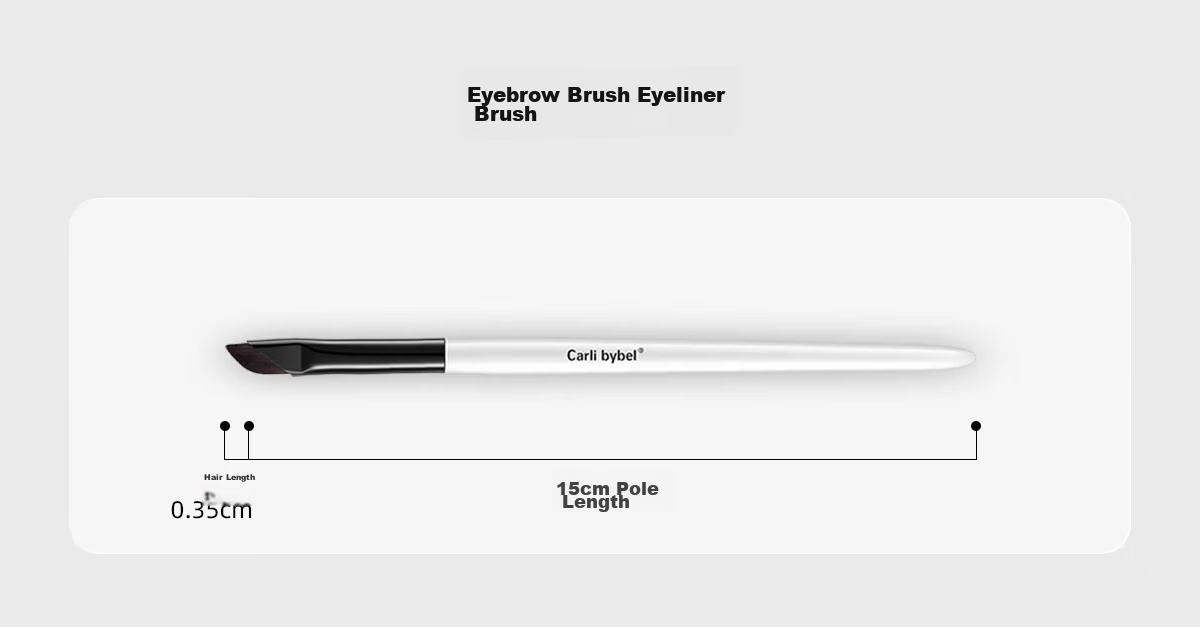 CARLI BYBEL Half-Shade Nose Shadow Animal Hair Brush for Slanted Nose, Nose Wing, Gradient Highlighting, Side Shadow Contouring, Sickle-Shaped Makeup Brush 18