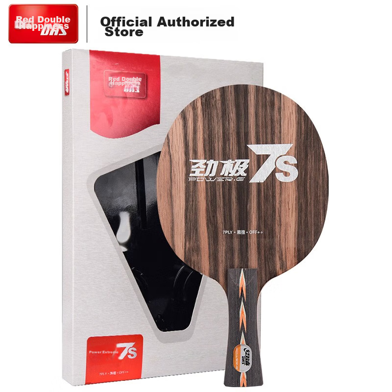 DHS Table Tennis Blade, Table Tennis Racket Penhold Grip Jingji 7S, Ebony Seven Professional Edition Offensive Type