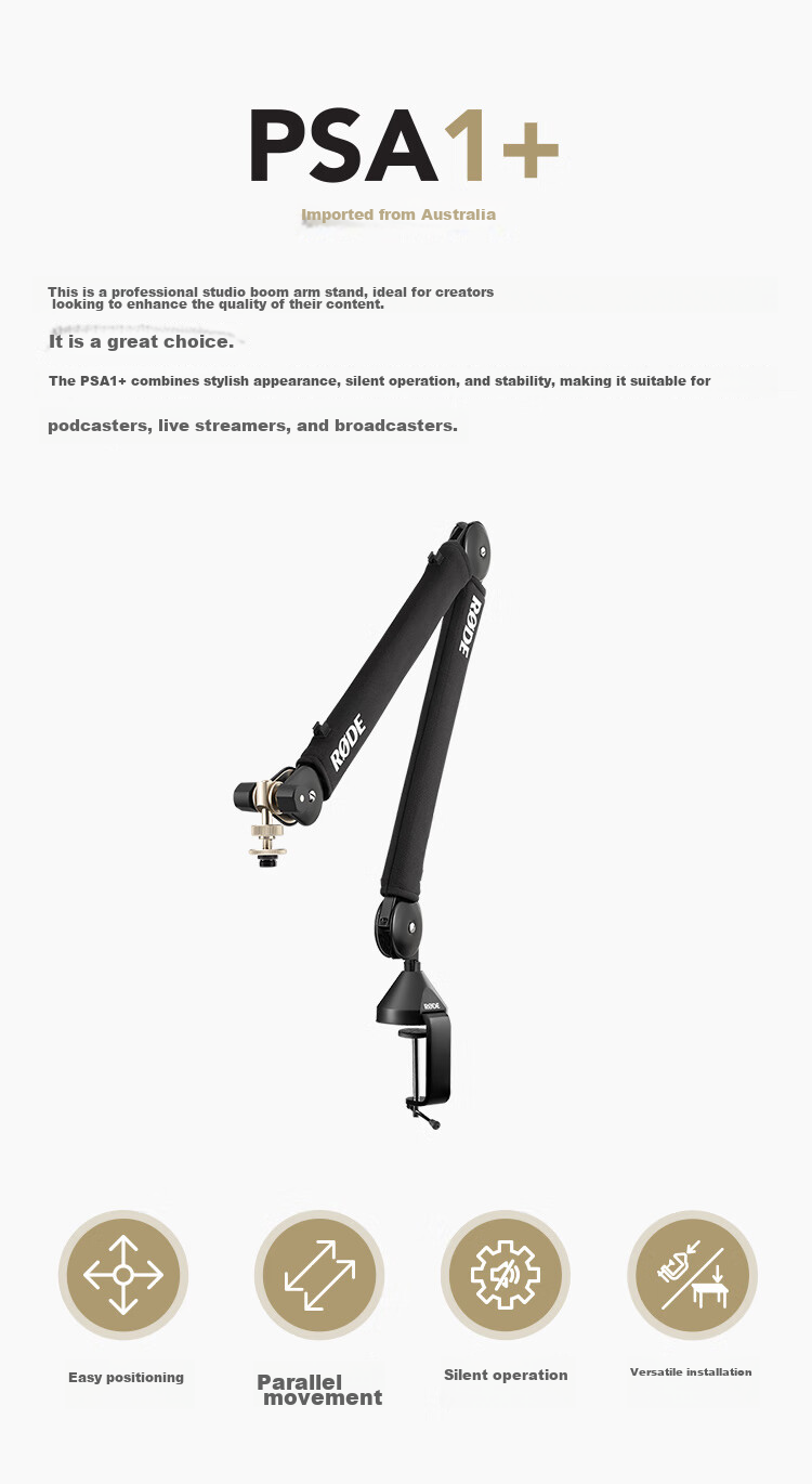 Rode PSA1+ Desktop Suspension Mount, Professional Microphone Stand for Recording Studios And Video Streaming (Official Standard Configuration) 3