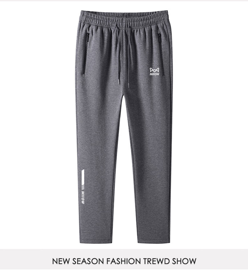 Miiow Casual Pants Spring Autumn Straight Leg Quick-Dry Solid Breathable Sports Pants Loose Fit Long Pants Black Straight Leg L 23