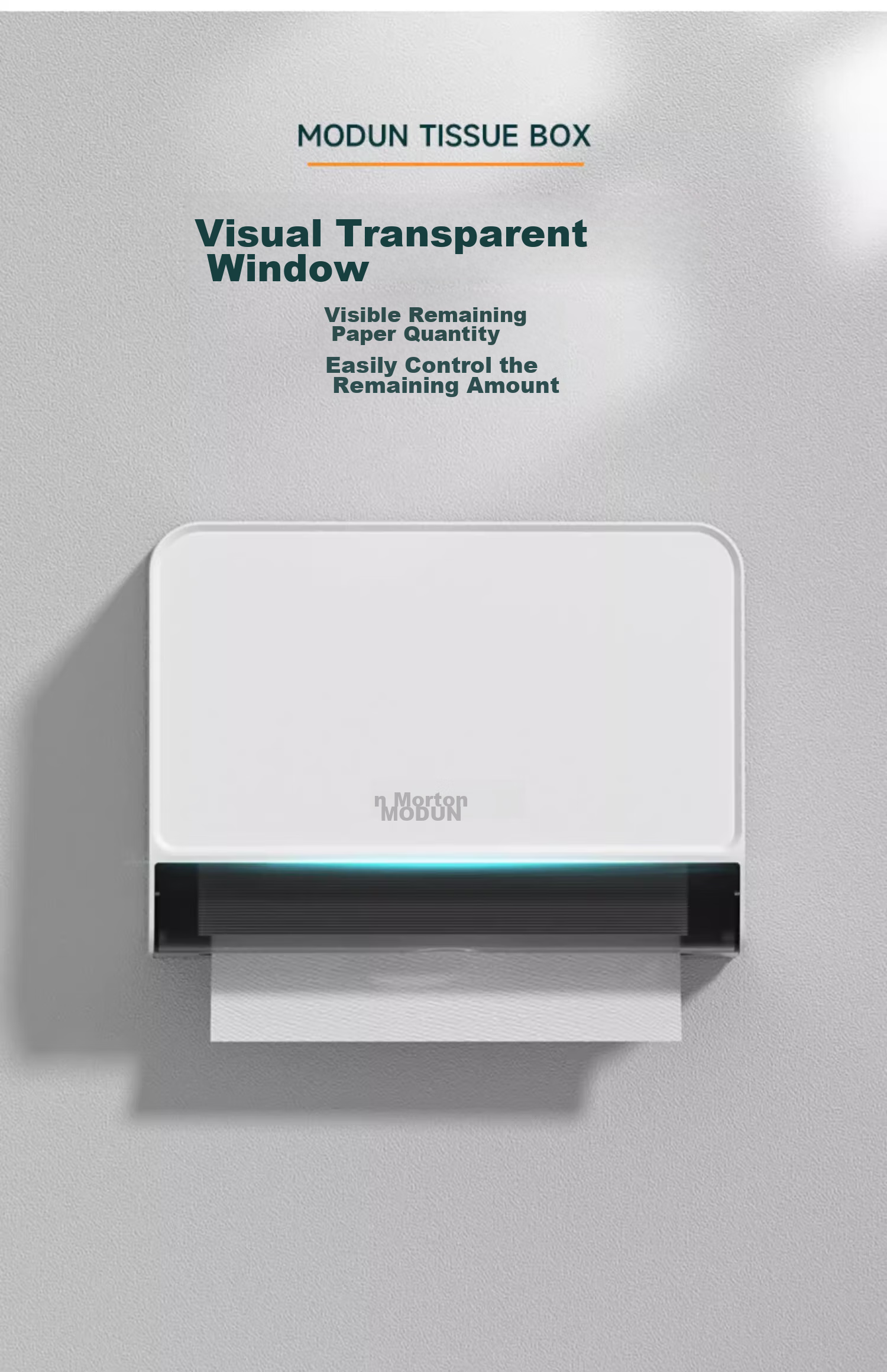 MODUN Hand Towel Dispenser, Bathroom Hand Towel Holder, Commercial Wall-Mounted No-Drill Washroom Paper Towel Dispenser 15