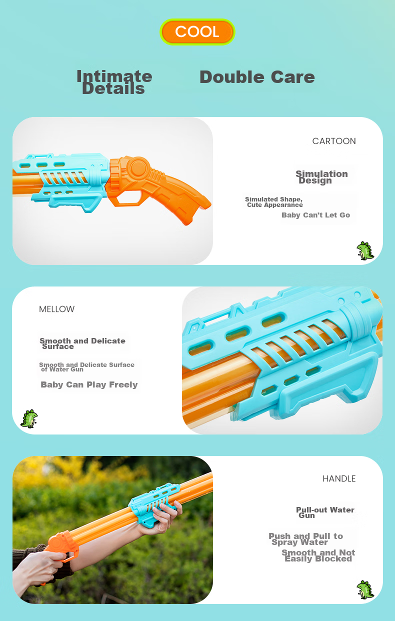 Babamama Water Gun, Children's Water Gun, Water Play Toy, Pull-Type Water Cannon, Squirt Gun, Spray And Suction Long Water Gun, Water Fight Equipment for Rafting 13