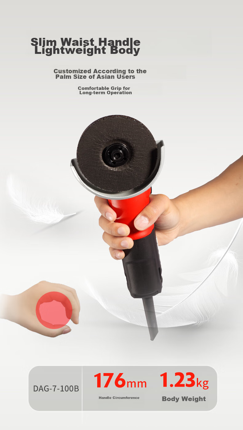 Devon Angle Grinder DAG-710 Hand Grinder Polisher Sander Cutting Machine DAG710W with Rear Switch 8