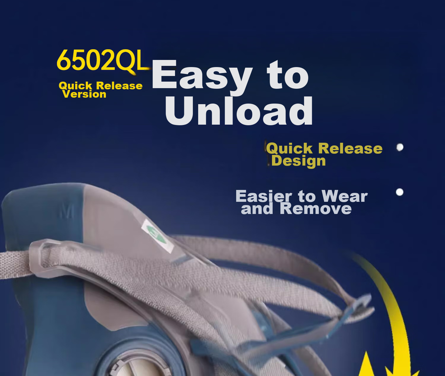 3M 6502+2097 Silicone Dust And Toxic Gas Mask Respirator for Breathing Protection Against Particulates, Organic Vapors, And Odors 4