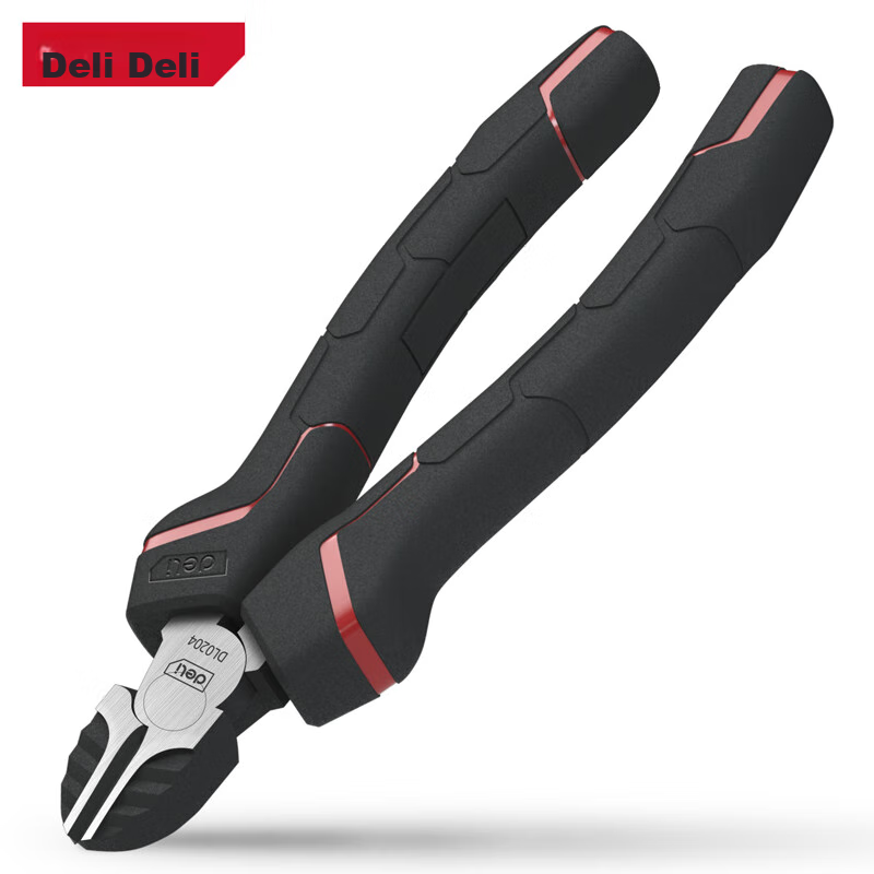 Deli Professional Heavy-Duty Diagonal Cutting Pliers with Rubber Handle, Alloy Steel Diagonal Pliers, Wire Cutters, 6 Inches