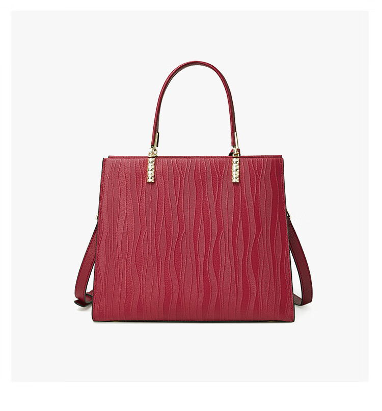 RED DRAGONFLY 2026 New Women's Handbag, Top-Grain Leather Shoulder Tote Bag with Handle, Birthday Gift for Mom 13