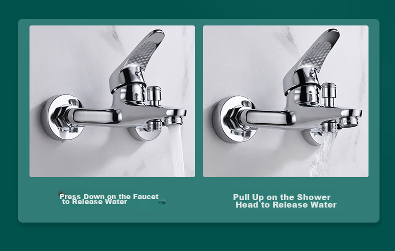 BSITN Bathroom Sink Mixer Tap, Hot And Cold Water Valve, Bathroom Shower Switch, Triple Mixing Faucet B7102 9
