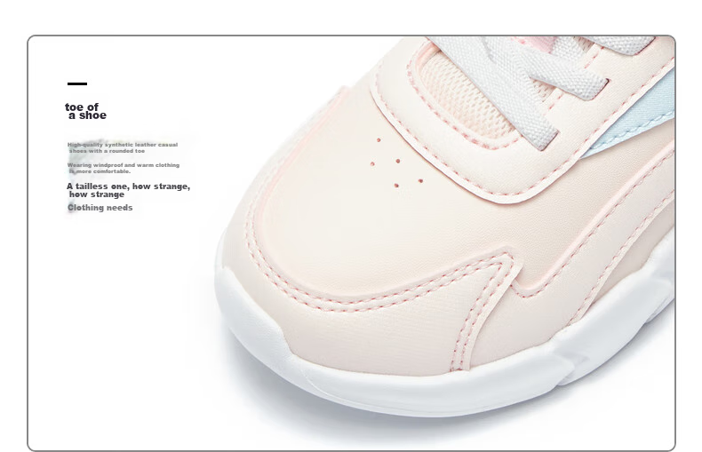 361° Running Shoes Sports Shoes Autumn And Winter Boys And Girls (3-12 Years Old) Leather Upper Windproof Running Shoes Rose Pink Color Size 35 48