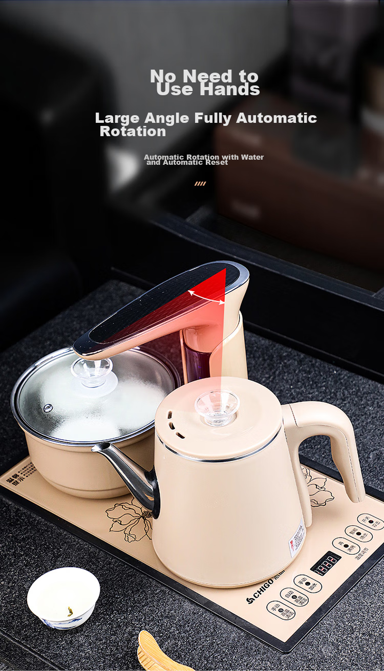 CHIGO Automatic Water-Refilling Electric Kettle, Tea Table All-In Water Boiler, Tea Table Electric Tea Tray Brewing Pot, Tea Maker, Specialized Electric Tea Stove Set JBL-S8250 6