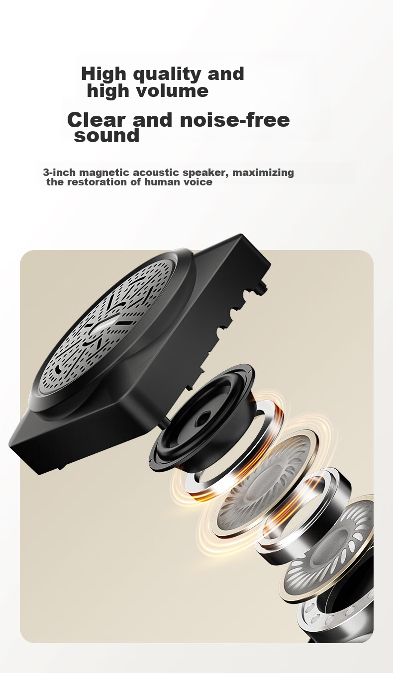 Newmine U-238 Mini Megaphone for Teachers, Wireless Clip-On Teaching Loudspeaker, Tour Guide Explanation Outdoor Portable Megaphone with High Volume Bluetooth Speaker And Dual Microphones 3