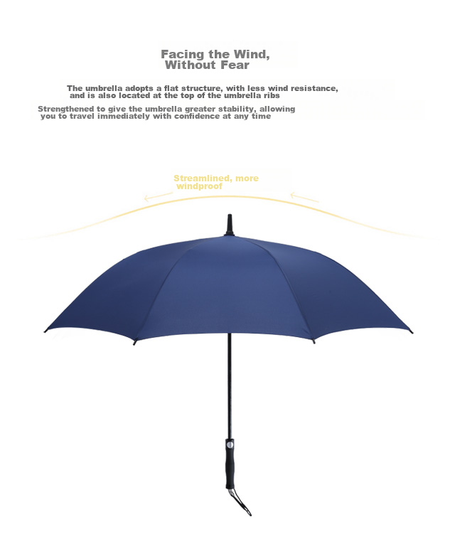 MAYDU Large Straight Handle Umbrella, 1.2 Meters Automatic Opening, Men's Business Umbrella M1125, Black 14